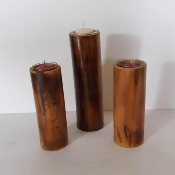 BAMBOO Other - BAMBOO CANDLE HOLDERS🐕😀 HAND CRAFTED  BY ME